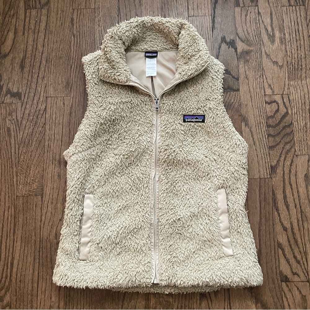 Patagonia Women’s Vest Small Oatmeal Los Gatos Sleeveless Jacket Pockets 25215
